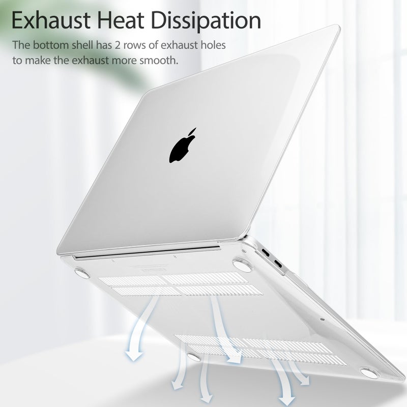 May Chen Compatible with New MacBook Air 13 inch Case 2021 2020 2019 2018 Release Models: M1 A2337 A2179 A1932, Plastic Hard Shell Case for MacBook Air 13 inch & Retina Dispaly Fits Touch ID, Clear - Image 5